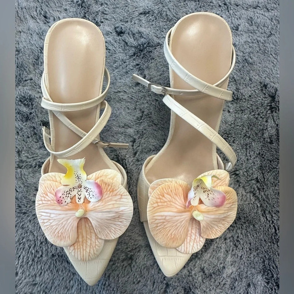 Flower open-toe heels - Picture 3 of 5